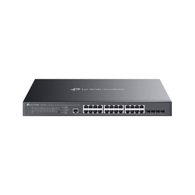 TP-Link SG3428XMPP Omada Switch Gestito L2+ 24 Porte Gigabit 4 SFP+ 10G PoE+ PoE++ 1U colore Nero