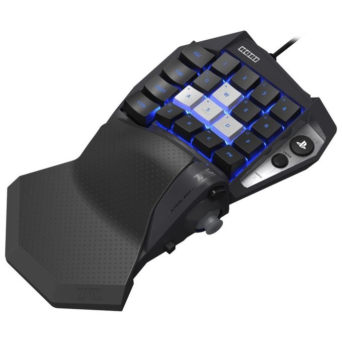 Hori SPF-030U Tactical Assault Commander Tastiera Meccanica per PS5 PS4 e PC con Retroilluminazione LED e Poggiapolsi Regolabile colore Nero