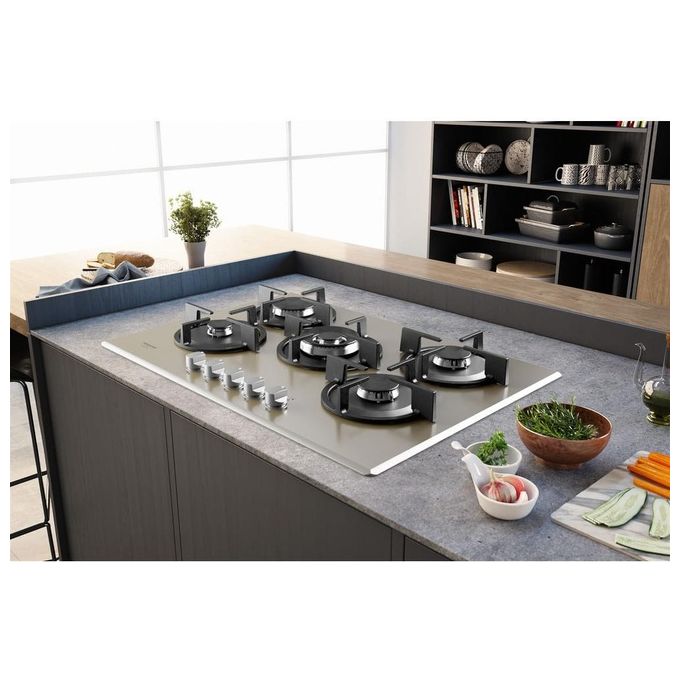 Hotpoint HAGD 72S-CH Diamond Piano cottura a gas 73 cm 5 fuochi griglie in ghisa accensione elettronica colore Champagne