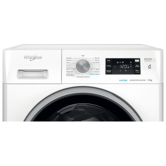 Whirlpool FFB948BSVIT Lavatrice Carica frontale 9 kg 1400 giri Classe A Inverter Vapore 6°senso Fresh