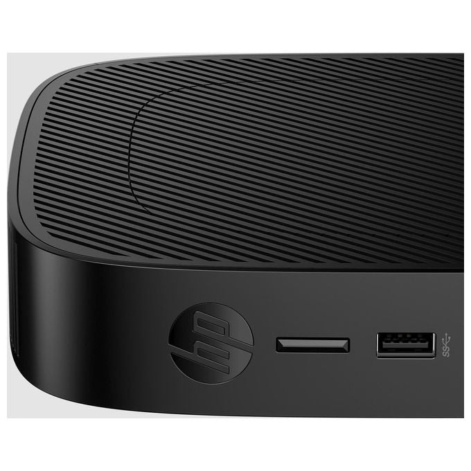 HP 5H0X0EA#ABZ Pro t550 Mini PC Celeron J6412 2 GHz RAM 8 GB eMMC 64 GB Wi-Fi 6 Windows 10 IoT Enterprise colore Nero