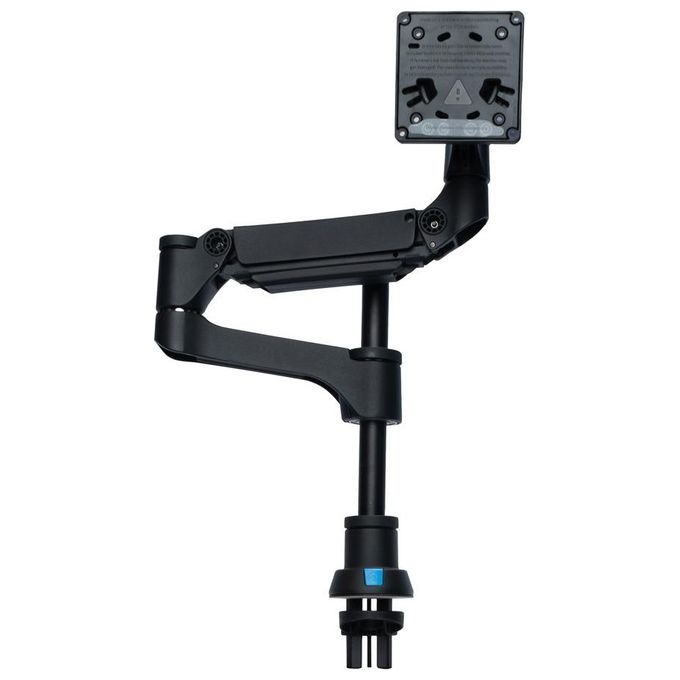 R-Go Tools RGOVLCA4SI Braccio per Monitor Singolo Regolabile con Molla a Gas Portata 3-9 Kg Rotazione 360° Inclinazione 0-40° Profondita' Regolabile colore Nero