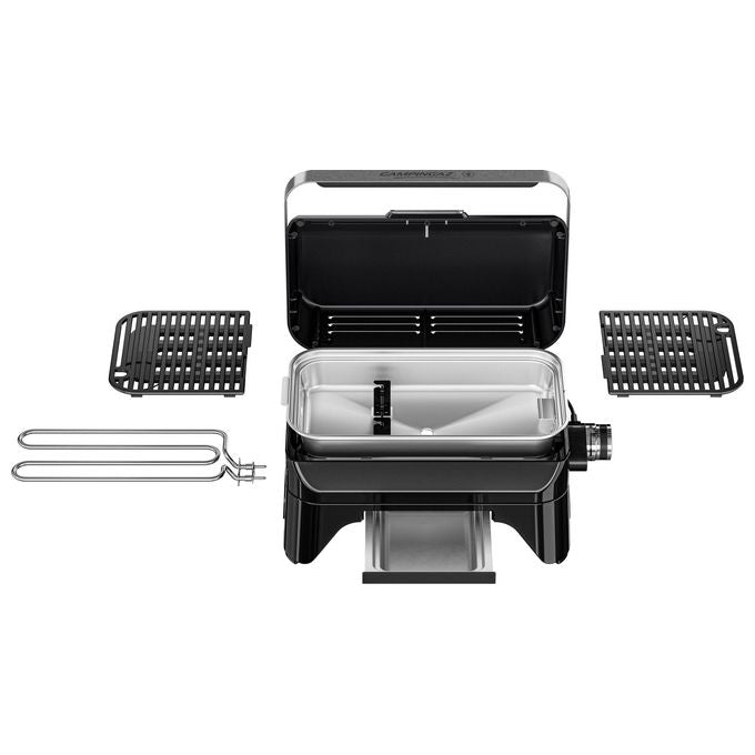 Campingaz 2177560 Attitude 2GO Electric Barbecue da Tavolo Elettrico 2200W griglia 1200cm² coperchio termometro colore Nero