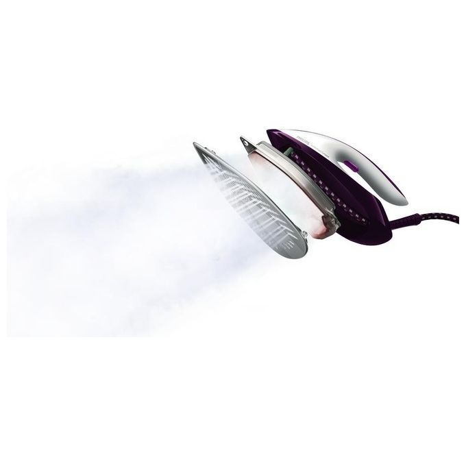 Philips GC7842-40 PerfectCare Compact Ferro da stiro con caldaia 2400 W 6,5 bar 1,5 L vapore 120 g-min piastra SteamGlide Plus colore Viola Bianco