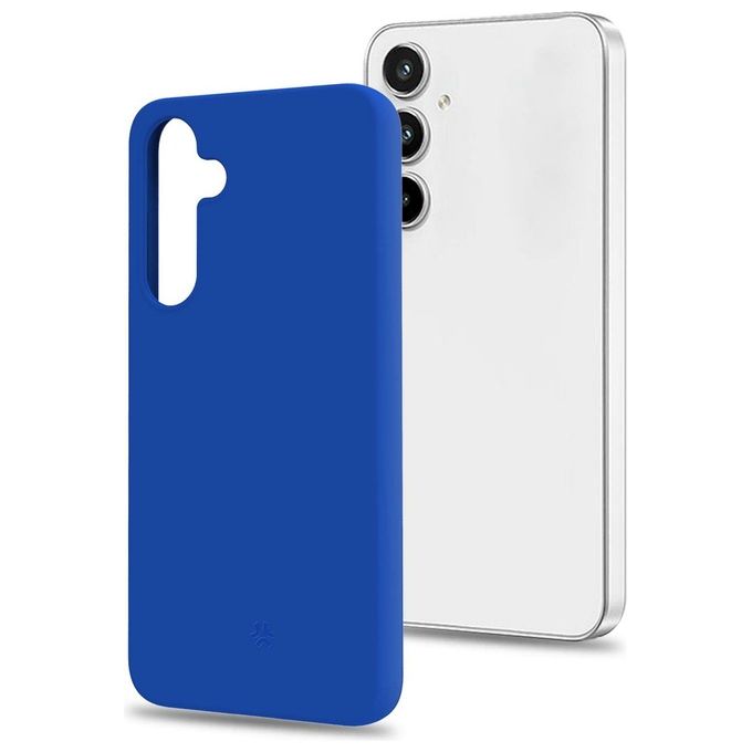 Celly CROMO1064BL Cromo Cover Samsung Galaxy A55 5G TPU Soft-Touch Microfibra colore Blu
