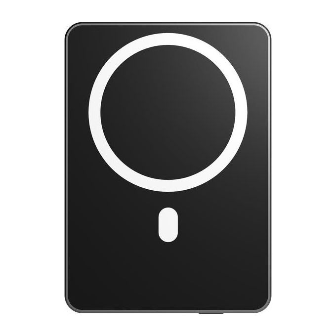 Cygnett CY5092PBCHE MagSlim Power Bank 5000 mAh MagSafe Wireless 15W Display USB-C colore Nero