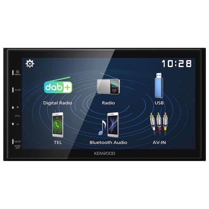 Kenwood Electronics, Autoradio 2 DIN, Bluetooth, DAB+, Ricevitore Multimediale Nero