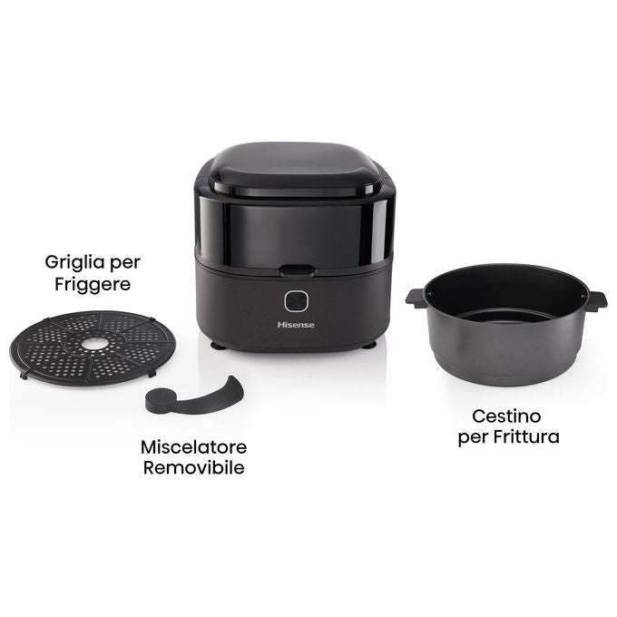 Hisense 743806 Friggitrice ad aria 6,7 L 1350 W 10 programmi Display LED colore Nero