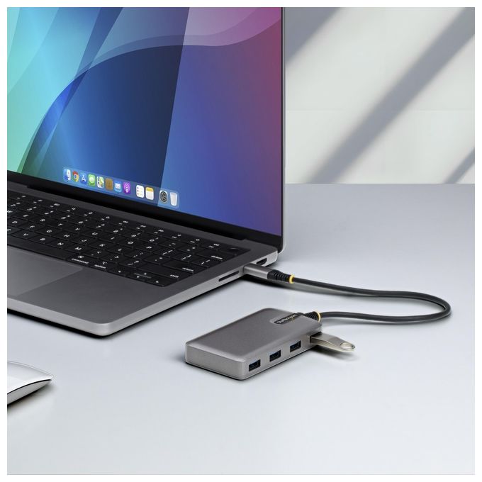 StarTech.com 5G4AB-USB-C-HUB Hub USB-C 4 Porte USB-A 5Gbps Bus Powered Ingresso Micro-USB Cavo 30 cm colore Grigio