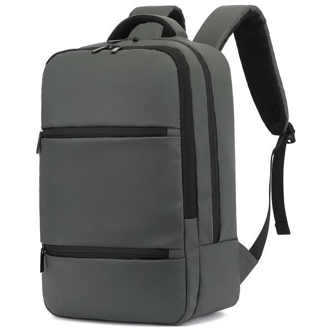 Celly BUSINESSBPACKGR Zaino per Computer Portatile fino a 15.6'' in Nylon con 2 Scomparti e Chiusura a Cerniera colore Grigio