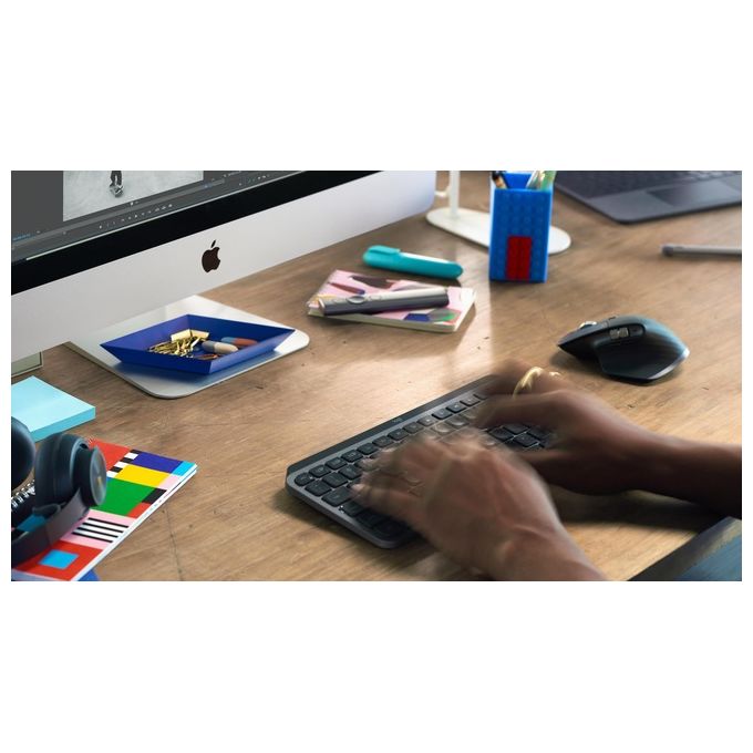 Logitech 920-010488 MX Keys Mini Tastiera Wireless Bluetooth QWERTY Italiano Ricaricabile USB-C Multi-Device colore Grafite