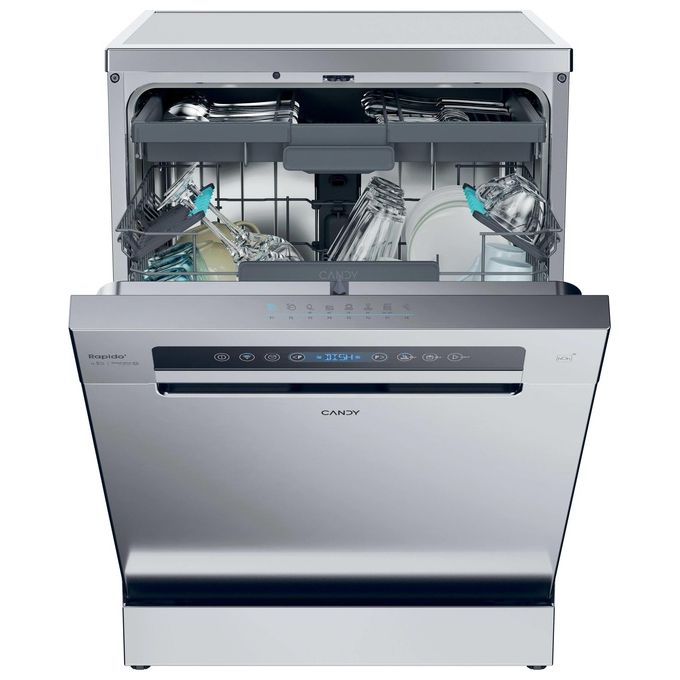 Candy 32002507 RapidÓ Lavastoviglie 16 coperti Classe C Wi-Fi BLE Smart Basket Smart Door 44 dB (85x59,7x59,8 cm) colore Inox