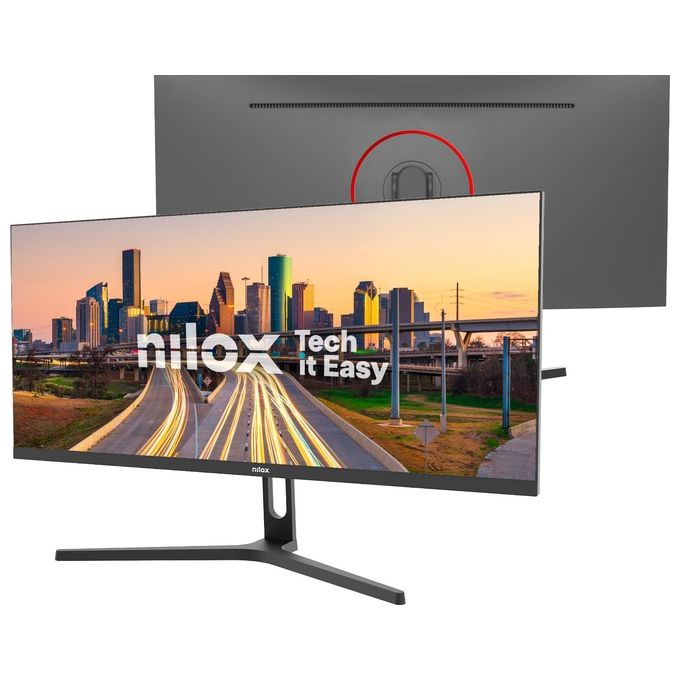 Nilox NXM29UW01 Monitor UltraWide 29'' 2560x1080 75Hz IPS 4ms FreeSync G-Sync HDMI DP Altoparlanti Integrati Jack 3.5 mm USB 5V-1A colore Nero