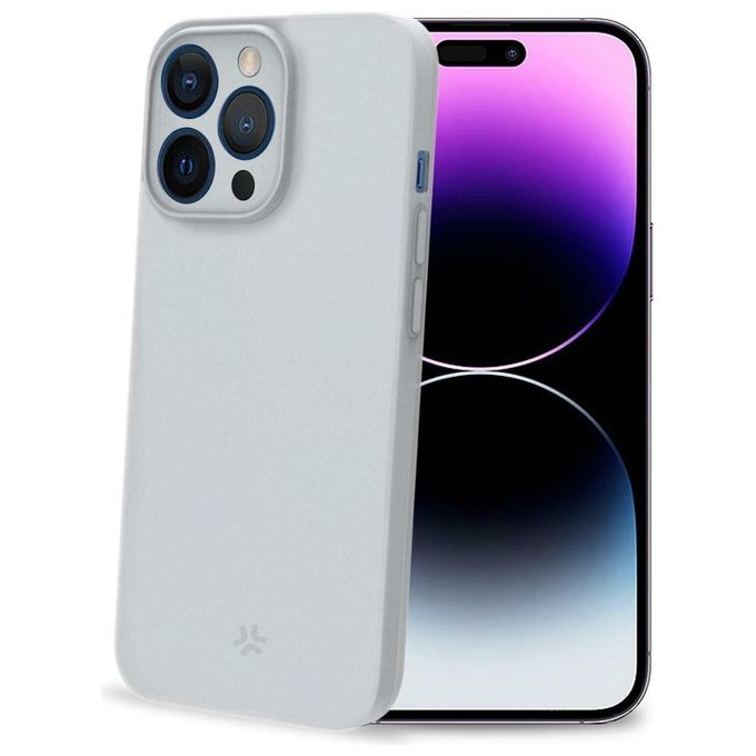 Celly Space Cover per iPhone 15 Pro Max Bianco