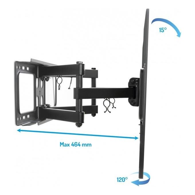 Vultech BTV-D3270LITE Supporto Fisso Snodi Staffa a Muro per TV Schermo Piatto LED LCD Plasma da 32'' a 70'' VESA 600x400