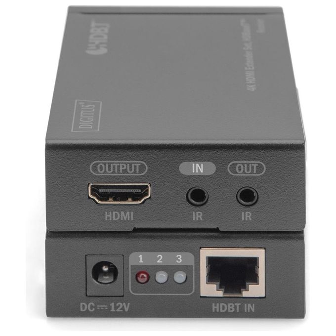 Digitus Estensore Hdmi 4K Tramite Cavo di rRte Hd Baset Ricevitore e Trasmettitore