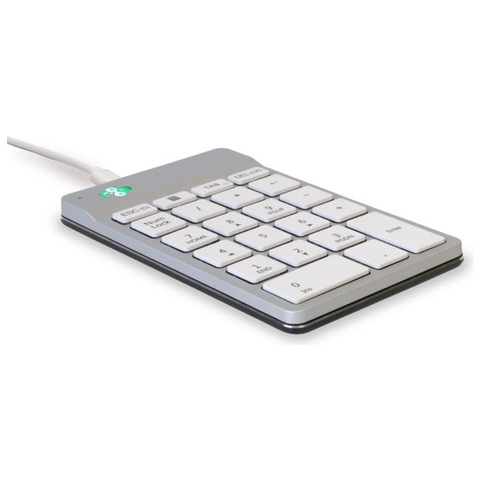 R-Go Tools RGOCONMWDWH Tastierino Numerico Numpad Break con Indicatore di Pausa USB Filaire colore Bianco