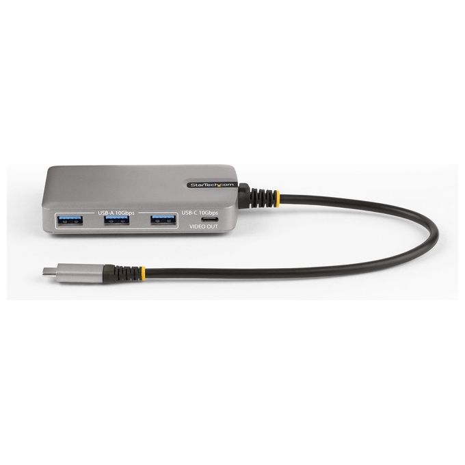 StarTech.com HB31C3A1CDPPD3 Hub USB-C 4 porte 3x USB-A 1x USB-C DP Alt Mode 4K 60Hz 100W PD USB 3.2 10Gbps colore Argento