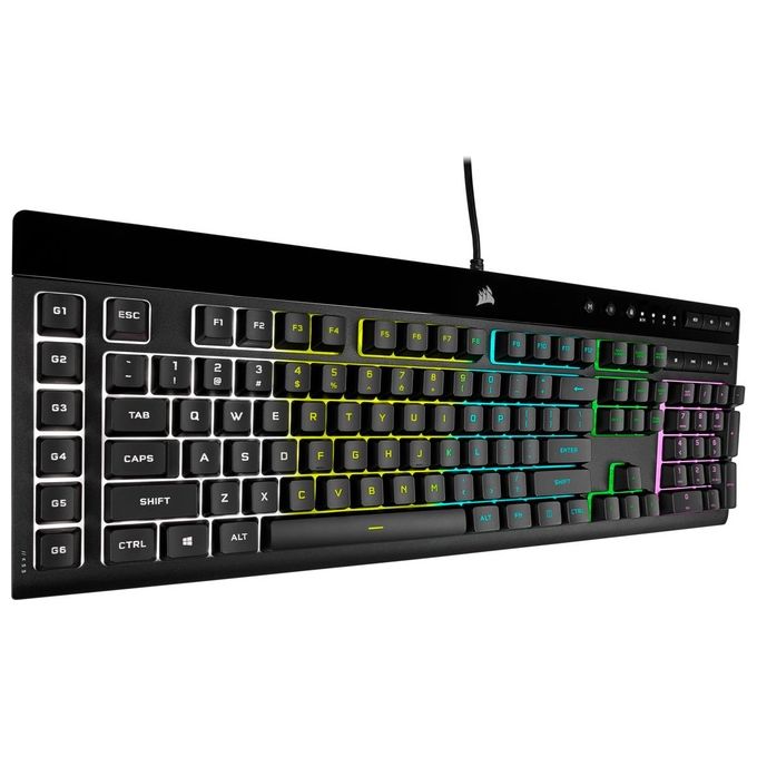 Corsair CH-9226765-IT K55 RGB PRO Tastiera Gaming a Membrana Cablata QWERTY Layout IT LED RGB 5 Zone 6 Macro Tasti IP42 colore Nero