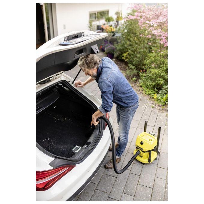 Kärcher 1.628-501.0 WD 2-18 Aspiratore a cilindro Secco e Bagnato con Batteria 12 L 225 W Autonomia 10 min colore Nero Giallo