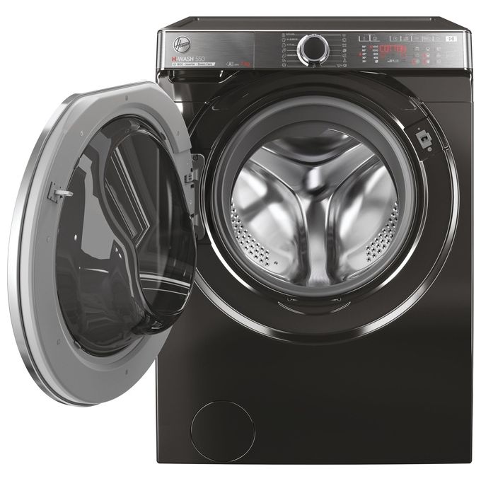 Hoover H5WPB447AMBCB8-S H-Wash 550 Lavatrice Carica Frontale 7 Kg 1400 rpm Classe A Inverter Vapore Wi-Fi (85x60x45 cm) colore Nero