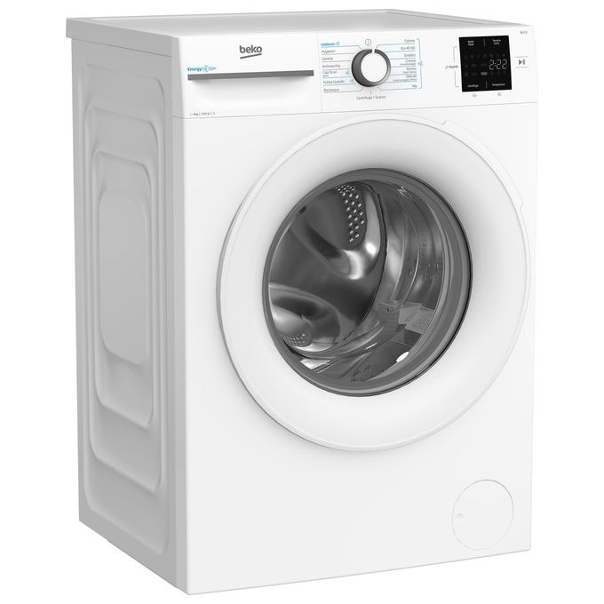 BEKO BMWU3821W Lavatrice a carica frontale 8kg Classe a 1200giri linea estetica NX motore inverter Display Touch oblo' Bianco tecnologia EnergySpin