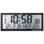 Trevi OM 3530 RC Orologio da Parete Nero Digitale Radiocontrollato Sensore Esterno
