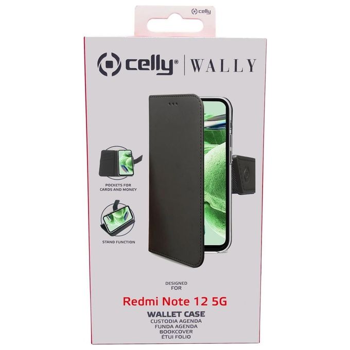 Celly Wally Case per Xiaomi Redmi Note 12 5G Nero