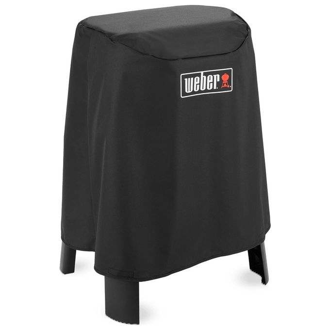 Weber 7198 Lumin Copertura Premium Barbecue Elettrico con Supporto Poliestere Anti-UV Impermeabile colore Nero