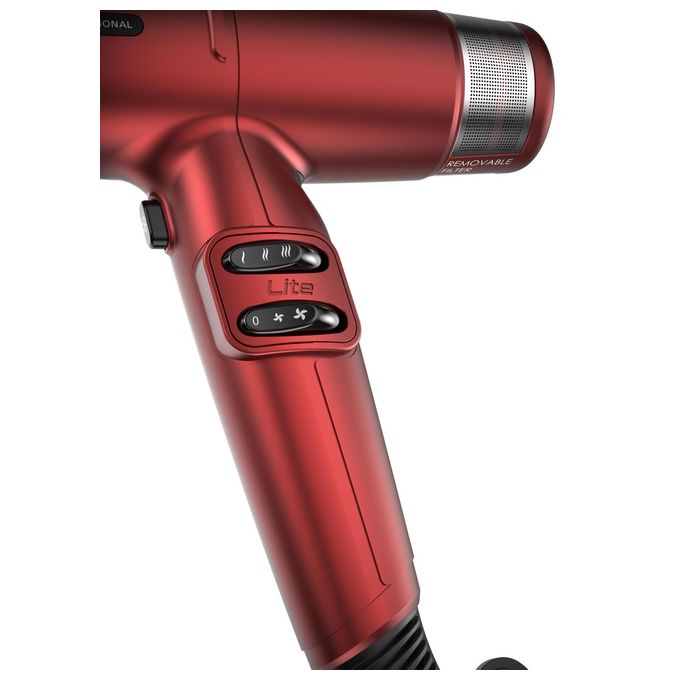 Ga.ma PH6030.RD iQ Lite Asciugacapelli 1500 W Tecnologia Ionica Oxy-Active Motore Brushless 2 Velocita' 3 Temperature Diffusore colore Rosso