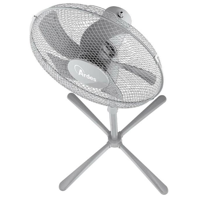 Ardes AR5ST40PG Steelo Ventilatore a Piantana 40 cm 50W 3 Velocita' Oscillazione Automatica 52 dB colore Grigio
