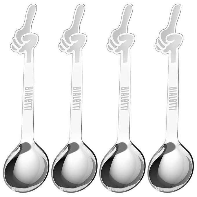 Bialetti Set Cucchiaini per Espresso Perfetto Moka 4 Pezzi