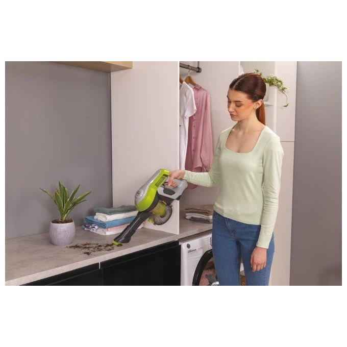 Hoover HF110H HF1 Aspirapolvere Senza Filo Ciclonico Senza Sacchetto 0.9 L 170W autonomia 30 min colore Grigio Lime