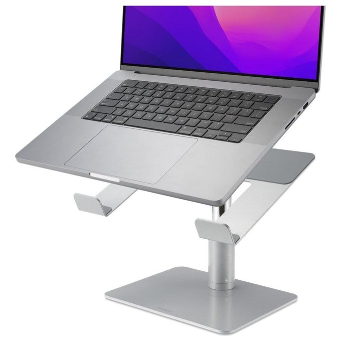 Kensington K50424WW Supporto Universale per Laptop Altezza Regolabile 151-200 mm Inclinazione 0-45° Materiale Acciaio Alluminio Silicone colore Argento