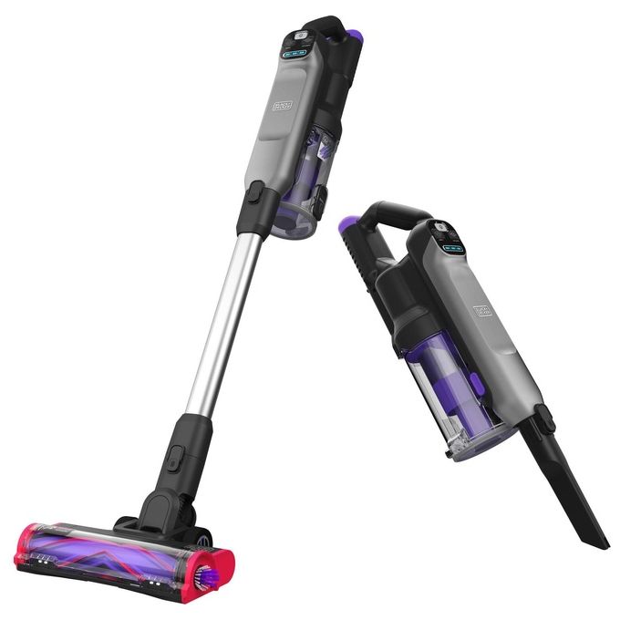 Black and Decker BHFEA640WG Scopa Elettrica Ricaricabile Senza Sacchetto Ciclonica 0,75 L 24 V 35 min colore Nero Acciaio Inox