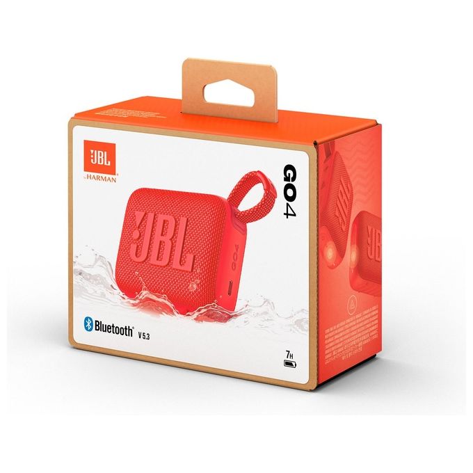 JBL JBLGO4RED Go 4 Altoparlante Bluetooth Portatile 4.2 W IP67 7 h autonomia USB-C colore Rosso