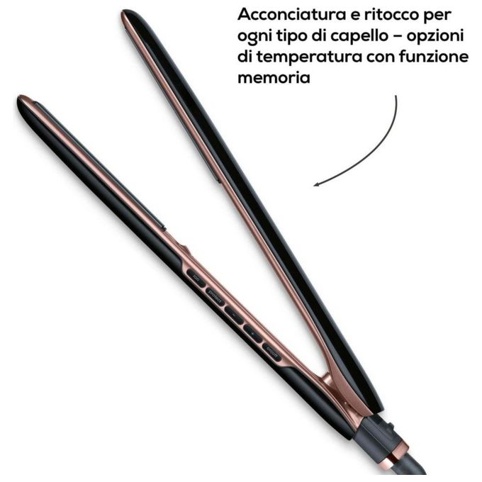 Beurer 59100 Piastra per capelli HS 80 Rivestimento in Titanio Temperatura Regolabile 120 220 °C Funzione Ionica a 3 Livelli colore Rame
