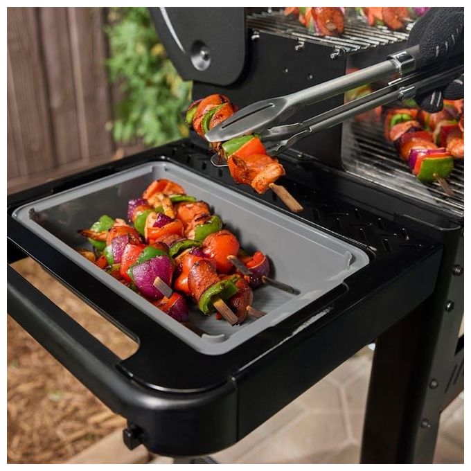 Weber 3400131 Works Contenitore per Alimenti con Coperchio Tagliere Double Face Accessorio Barbecue Lavabile in Lavastoviglie