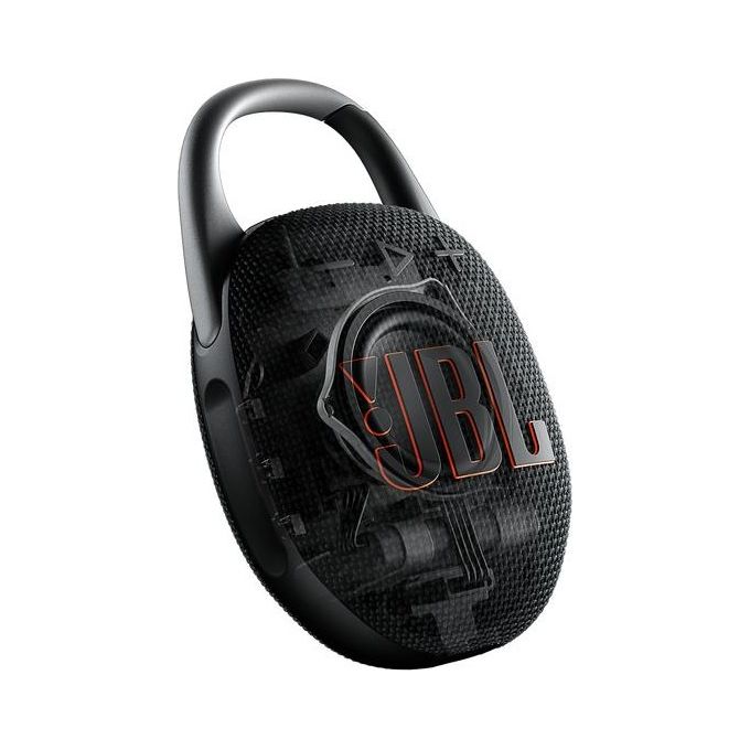 JBL JBLCLIP5BLK Clip 5 Altoparlante Bluetooth Portatile 7W IP67 Waterproof Moschettone Integrato 12h autonomia colore Nero