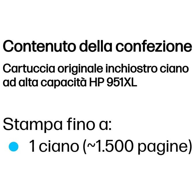 Hp Cartuccia ink Officejet 951xl Ciano