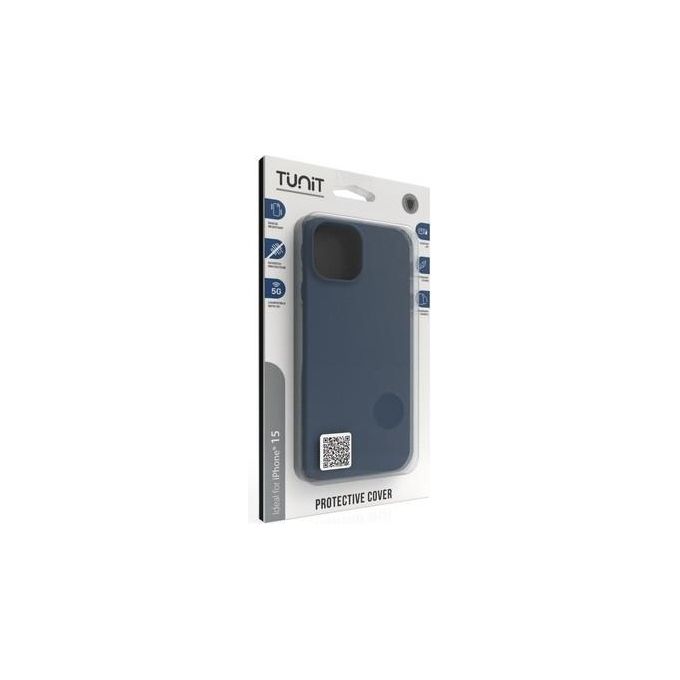 Tunit Cover in Silicone Protective MagSafe Compatible con iPhone 15 Storm Blue