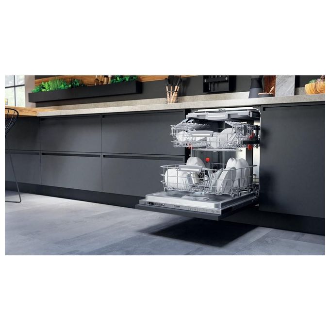 Hotpoint HIS 7030 WEL Lavastoviglie da Incasso 14 coperti Classe D 43 dB Terzo Cestello Inverter AquaStop (82x59.8x55 cm) colore Inox