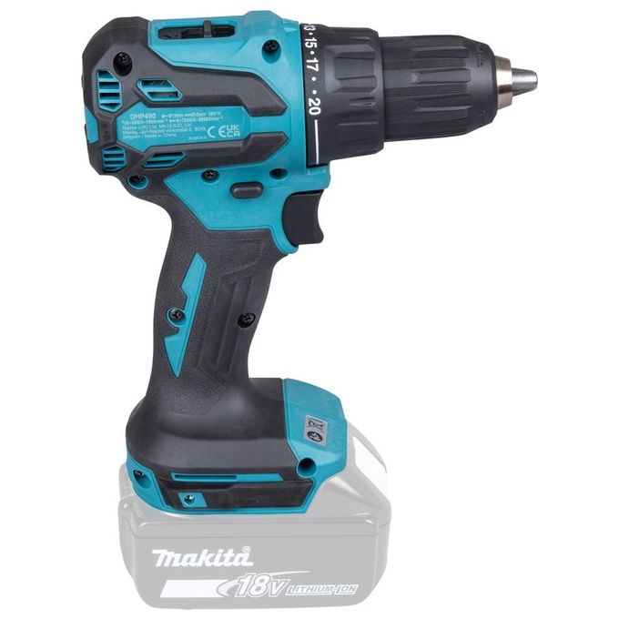 Makita DHP490Z Trapano avvitatore a percussione Brushless 18 V 65 Nm 0 - 500 - 1900 min-1 20 posizioni colore Nero