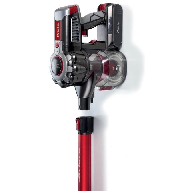 Ariete 2757 Scopa Elettrica Cordless 2 in 1 Ciclonica Senza Sacchetto 1 L 120W autonomia 45 min colore Rosso