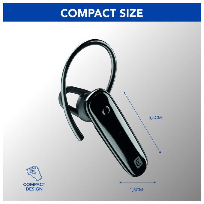 Cellularline BTSCOREK Score Auricolare Bluetooth Mono In-ear Multipoint Archetto Removibile colore Nero
