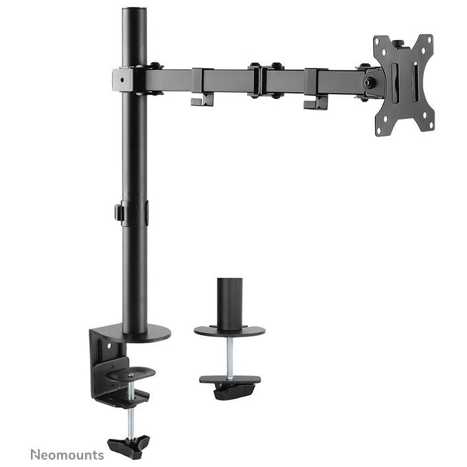 Neomounts FPMA-D550BLACK Braccio per Monitor Regolabile Altezza 0-440 mm Rotazione 360° Inclinazione 0-90° VESA 75x75 100x100 mm Gestione Cavi colore Nero