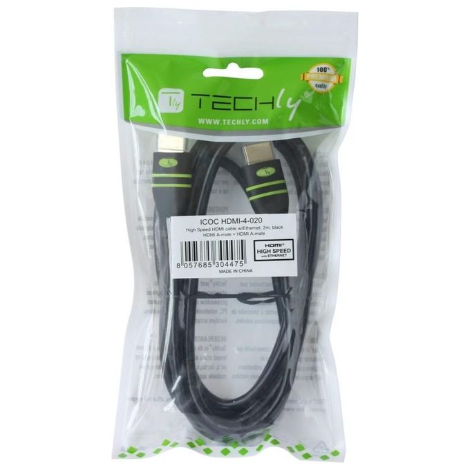 Techly Cavo Hdmi High Speed con Ethernet A-A M-M con Ferrite 15m