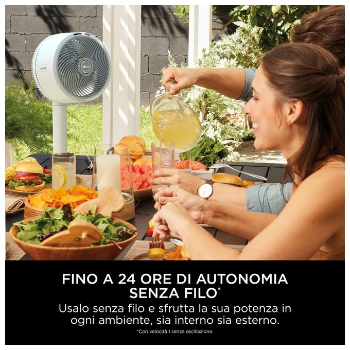 Shark FA220EU FlexBreeze Ventilatore 12 in 1 con e senza filo 5 velocita' 1600 m³-h autonomia 24 h colore Bianco