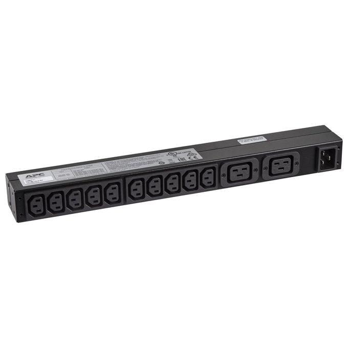 Apc Rack PDU,Basic, 1U, 16A,208and230V, (10)C13 and (2)C19