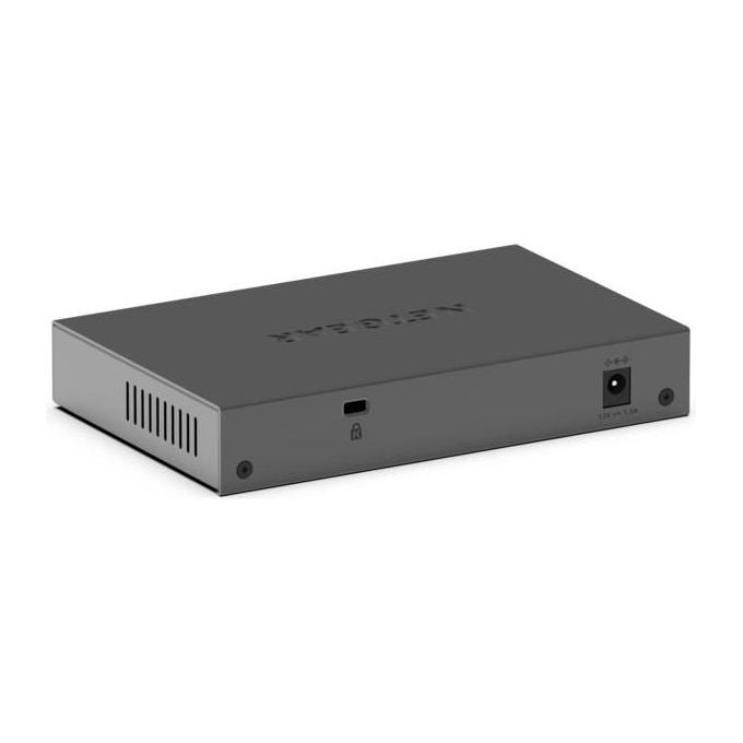 NETGEAR GS108E-400EUS GS108Ev4 Switch Non Gestito 8 Porte Gigabit Ethernet 10-100-1000 VLAN QoS Grigio